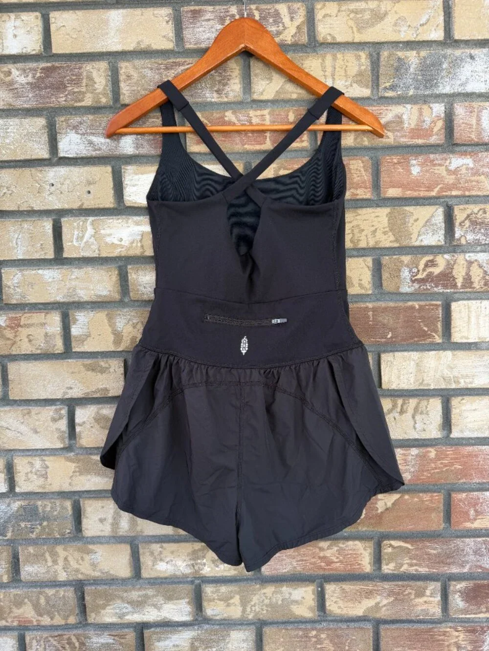 ☀️ Free People FP Movement Righteous Runsie Black Athletic Romper S Modified